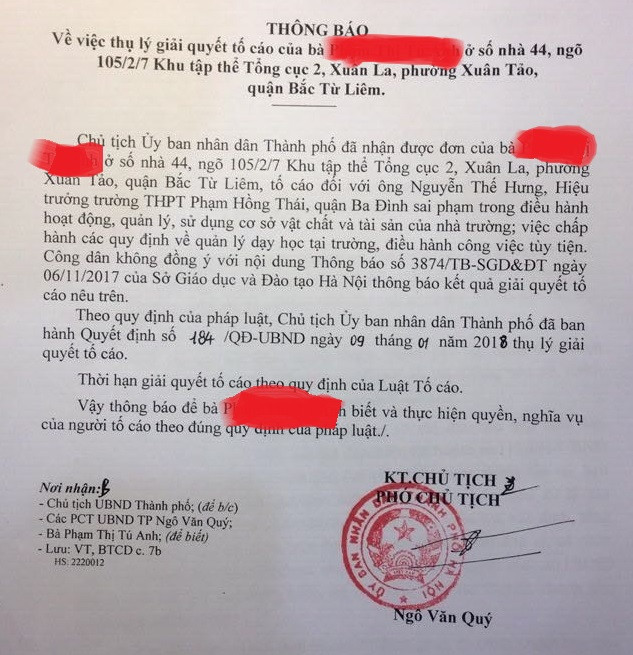 Đã hơn 6 tháng trôi qua, đơn thư của bà Phạm T.T.A vẫn chưa có kết luận (ảnh do bạn đọc cung cấp). Đã hơn 6 tháng trôi qua, đơn thư của bà Phạm T.T.A vẫn chưa có kết luận (ảnh do bạn đọc cung cấp).