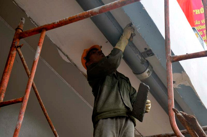 Hệ thống thoát nước cũng đang được hoàn chỉnh Hệ thống thoát nước cũng đang được hoàn chỉnh