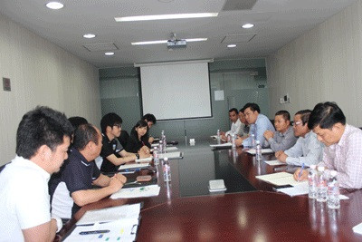 Quang cảnh buổi làm việc giữa đại diện lãnh đạo 2 CLB.