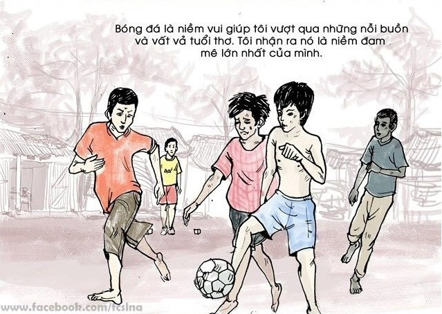 Khi ấy, bóng đá là niềm vui duy nhất với Vinh.