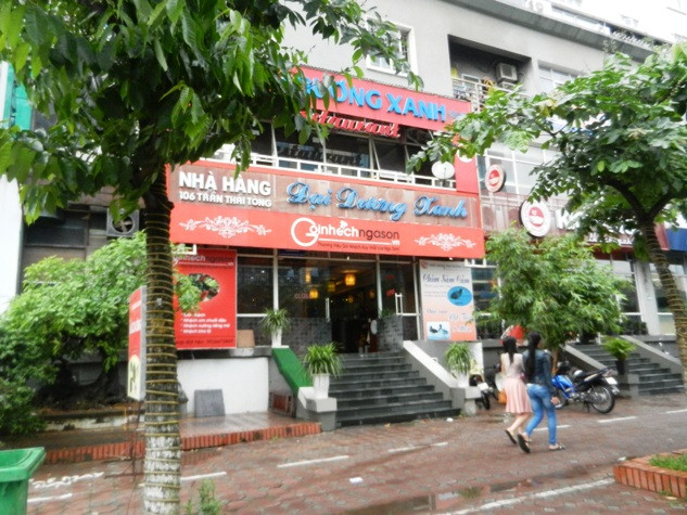 Thậm chí ngay tòa nhà chung cư Bạch Đằng 8, có đến hai nhà hàng, quán ăn được thiết kế nằm vị trí đặc địa tại đường Trần Thái Tông là nhà hàng: Đại Dương Xanh và Bách Lộc.