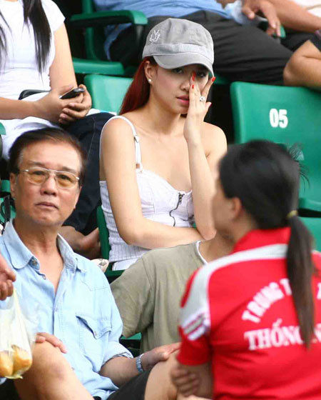 Ngọc Diệp thường tới sân xem Như Thành thi đấu hồi còn yêu nhau.