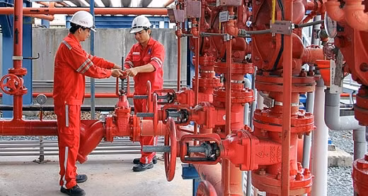 Người lao động của Công ty Cổ phần Điện lực Dầu khí Nhơn Trạch 2 kiểm tra máy móc thiết bị nhà máy - ảnh nguồn PVN