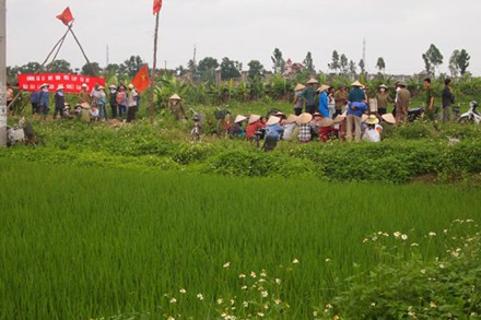 Hiện trường xảy ra vụ xô xát. Hiện trường xảy ra vụ xô xát.