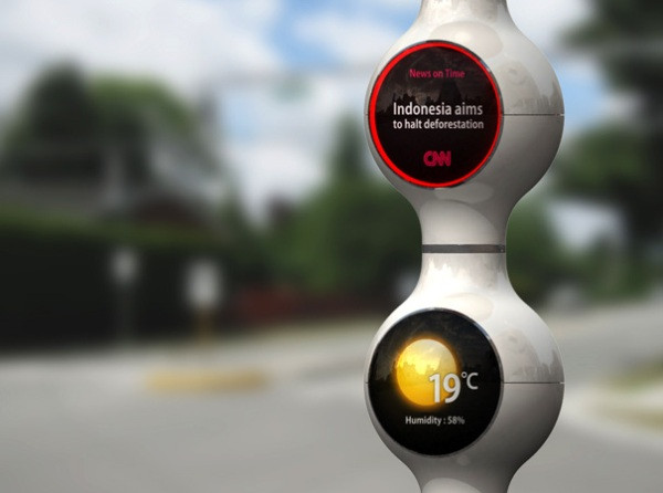 2. Mẫu đèn Droplet Traffic Light Droplet Traffic Lights là một concept sử dụng năng lượng mặt trời và gồm ba màn hình hiển thị với ba màu khác nhau cho biết các tin tức mới nhất, dự báo thời tiết,…Mặc dù mẫu đèn này đã đạt đến độ chuẩn song vẫn có một khuyết điểm nhỏ là những thông tin được hiển thị đôi khi sẽ làm người tham gia giao thông phân tán tư tưởng