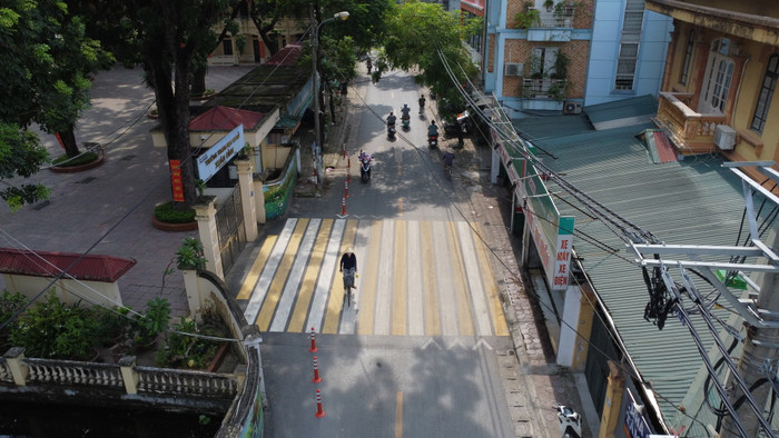 Khu vực thực hiện thí điểm trước cổng Trường THPT Xuân Đỉnh, quận Bắc Từ Liêm GDVN_17.JPG