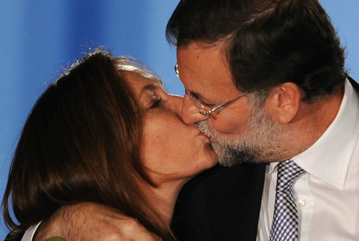 Vợ chồng Thủ tướng Tây Ban Nha Mariano Rajoy và Elvira. Vợ chồng Thủ tướng Tây Ban Nha Mariano Rajoy và Elvira.