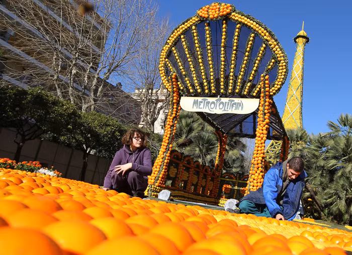 Hàng trăm tấn chanh và cam dưới bàn tay khéo léo của những nghệ nhân đã được tạo hình trở thành các tác phẩm độc đáo. Hàng trăm tấn chanh và cam dưới bàn tay khéo léo của những nghệ nhân đã được tạo hình trở thành các tác phẩm độc đáo.