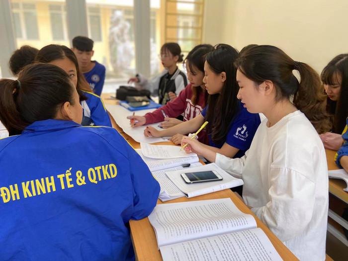 Sinh viên Trường Đại học Kinh tế và Quản trị Kinh doanh (Đại học Thái Nguyên) trong giờ học (Ảnh: Website nhà trường).