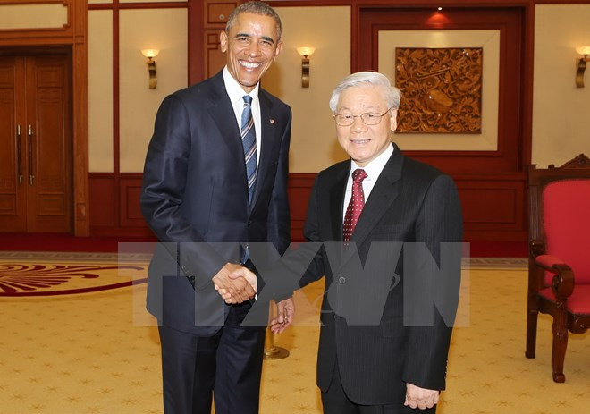 Tổng Bí thư Nguyễn Phú Trọng tiếp Tổng thống Hoa Kỳ Obama ảnh 1 Tổng Bí thư Nguyễn Phú Trọng tiếp Tổng thống Hoa Kỳ Obama ảnh 1