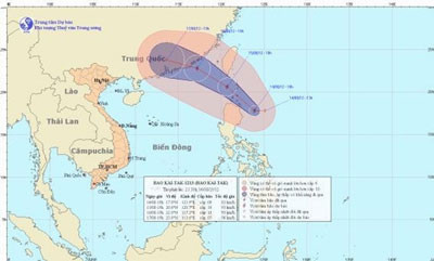 Bão giật cấp 12 đang tiến vào Biển Đông ảnh 1