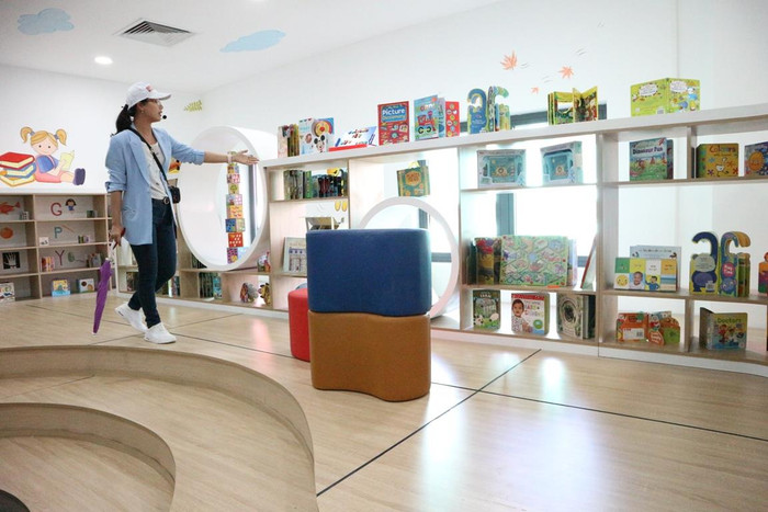 Môi trường học tập tại IEC Quảng Ngãi rất hiện đại với sự áp dụng công nghệ mới. Ảnh: AN