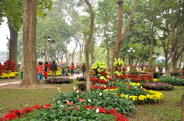 Những vườn hoa rực rỡ sinh động phục vụ nhu cầu giải trí và thăm quan của người dân Thủ đô trong dịp Tết Giáp Ngọ. Những vườn hoa rực rỡ sinh động phục vụ nhu cầu giải trí và thăm quan của người dân Thủ đô trong dịp Tết Giáp Ngọ.