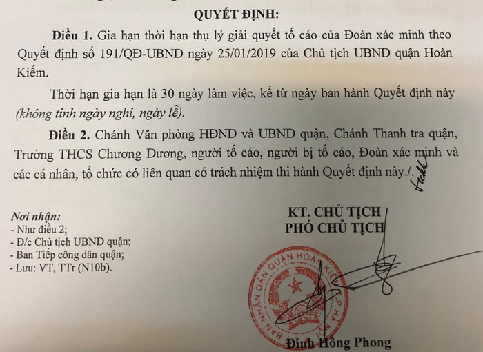 Gia hạn thụ lý tố cáo vụ tố Hiệu trưởng, mẹ già 80 tuổi bị gọi điện đe dọa Gia hạn thụ lý tố cáo vụ tố Hiệu trưởng, mẹ già 80 tuổi bị gọi điện đe dọa