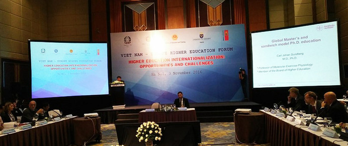 Diễn đàn Giáo dục đại học Việt Nam – Châu Âu (Ảnh: Thùy Linh) Diễn đàn Giáo dục đại học Việt Nam – Châu Âu (Ảnh: Thùy Linh)