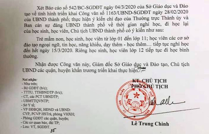 Đà Nẵng tiếp tục cho học sinh từ mầm non đến lớp 11 nghỉ học đến hết ngày 15/3/2020. Ảnh: TT Đà Nẵng tiếp tục cho học sinh từ mầm non đến lớp 11 nghỉ học đến hết ngày 15/3/2020. Ảnh: TT