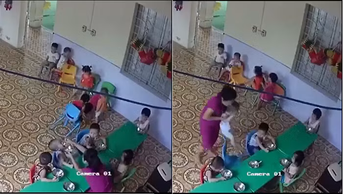 Vụ việc cô giáo đánh trẻ được camara ghi lại (ảnh nguồn báo vtc). Vụ việc cô giáo đánh trẻ được camara ghi lại (ảnh nguồn báo vtc).