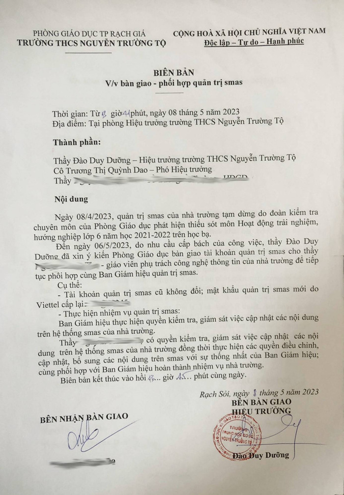 Ảnh: Giáo viên cung cấp