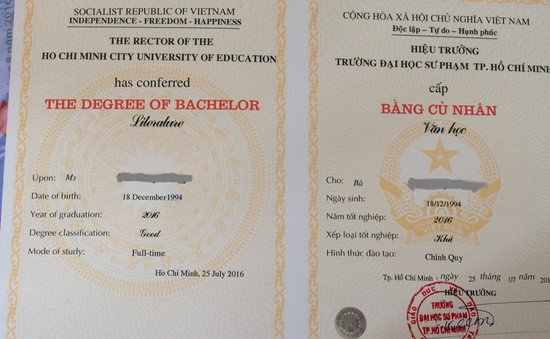 Giáo dục đại học để cấp văn bằng phải được thực hiện dưới hai hình thức là tập trung và không tập trung. (Ảnh minh họa: VTV.vn)