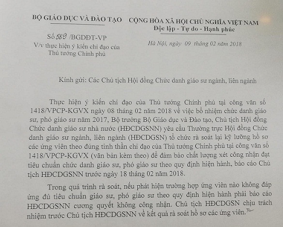 Người có tên trong danh sách chuẩn giáo sư chưa phải là giáo sư ảnh 3