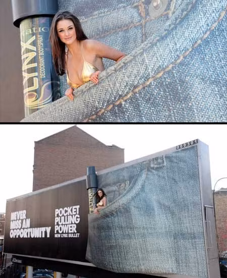 Người đep trong túi quần khổng lồ