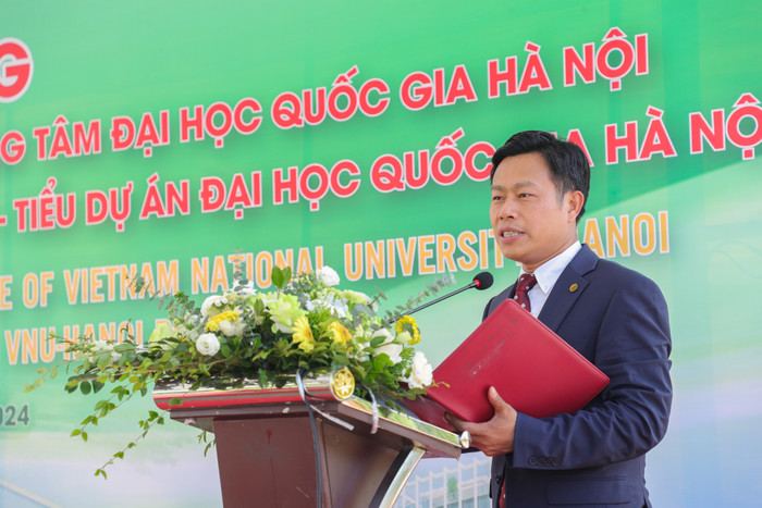 Giám đốc Đại học Quốc gia Hà Nội Lê Quân phát biểu tại buổi lễ 2.jpg