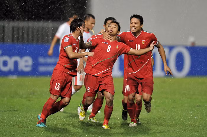 Myanmar cũng quyết thắng ở lượt đấu cuối cùng ở vòng bảng AFF Suzuki Cup 2012.