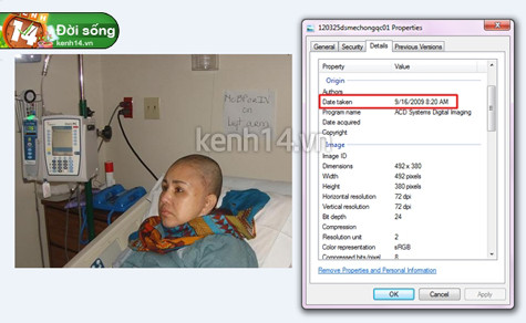 ... và ngày chụp được lưu giữ trên bức ảnh (Ảnh: Kênh 14.vn) ... và ngày chụp được lưu giữ trên bức ảnh (Ảnh: Kênh 14.vn)