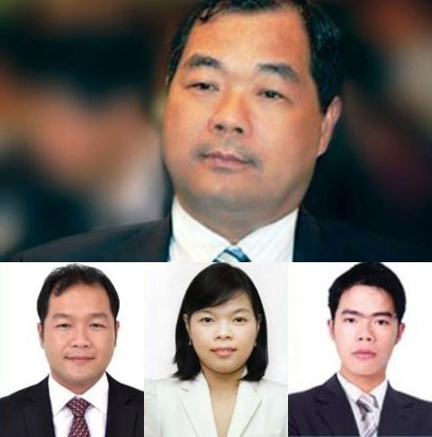 Gia đình ông Trầm Bê nắm cổ phần 2 ngân hàng là Sacombank và Southern Bank. Hàng dưới từ trái sang: Ông Trầm Trọng Ngân, bà Trầm Thuyết Kiều, ông Trầm Khải Hòa - ảnh nguồn VnExpress Gia đình ông Trầm Bê nắm cổ phần 2 ngân hàng là Sacombank và Southern Bank. Hàng dưới từ trái sang: Ông Trầm Trọng Ngân, bà Trầm Thuyết Kiều, ông Trầm Khải Hòa - ảnh nguồn VnExpress