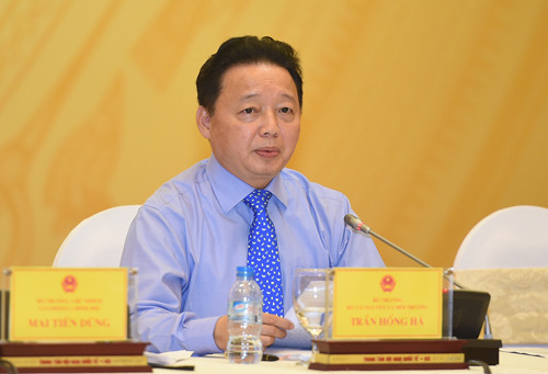 Ông Trần Hồng Hà - Bộ trưởng Bộ Tài nguyên và Môi trường cho biếttrả lời vấn đề phóng viên hỏi tại họp báo. Ảnh: VGP/Quang Hiếu Ông Trần Hồng Hà - Bộ trưởng Bộ Tài nguyên và Môi trường cho biếttrả lời vấn đề phóng viên hỏi tại họp báo. Ảnh: VGP/Quang Hiếu