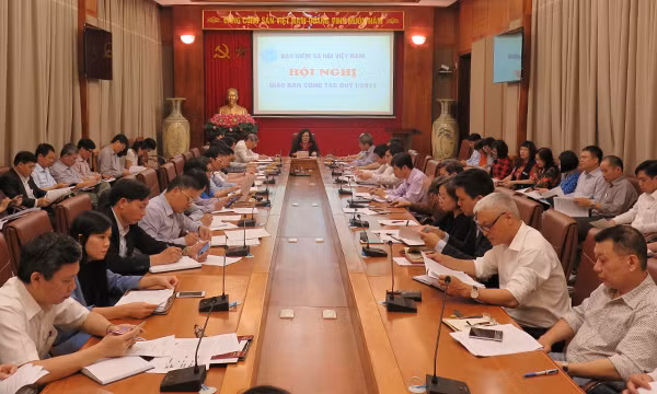Quang cảnh hội nghị giao ban công tác quý I/2017 - ảnh nguồn Bảo hiểm xã hội Việt Nam.