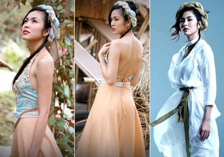 Tạo hình của Hà Tăng trong phim "Mỹ nhân kế". Tạo hình của Hà Tăng trong phim "Mỹ nhân kế".