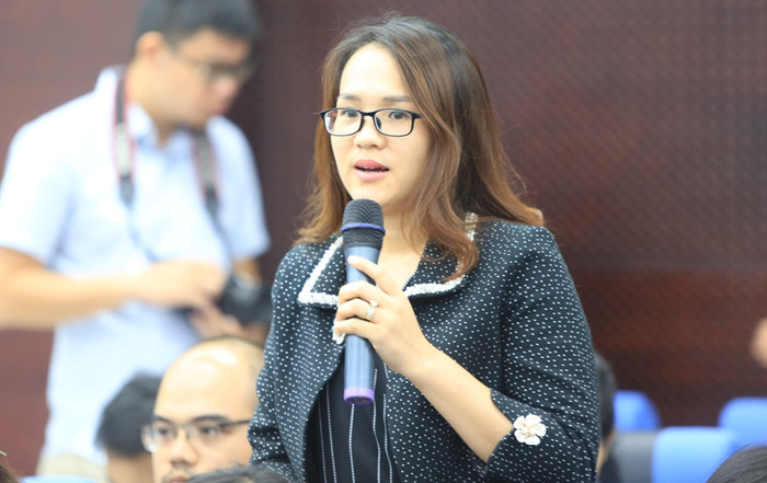 Học viên đề án 922 của Đà Nẵng trình bày những bất cập, khó khăn trong công tác sau khi đi học trở về. Ảnh: TT Học viên đề án 922 của Đà Nẵng trình bày những bất cập, khó khăn trong công tác sau khi đi học trở về. Ảnh: TT