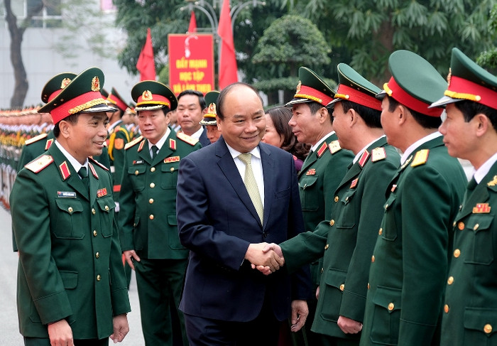 Thủ tướng cho rằng: &quot;Trong bất kỳ hoàn cảnh nào, lực lượng vũ trang Thủ đô luôn trung thành với Đảng, góp phần xứng đáng xây dựng và bảo vệ Tổ quốc thân yêu&quot; - ảnh nguồn chinhphu.vn.