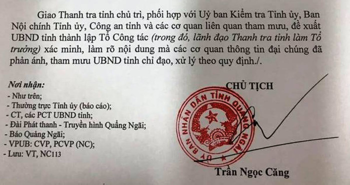 Công văn yêu cầu xác minh sự việc của Chủ tịch Ủy ban nhân dân tỉnh Quảng Ngãi. Công văn yêu cầu xác minh sự việc của Chủ tịch Ủy ban nhân dân tỉnh Quảng Ngãi.
