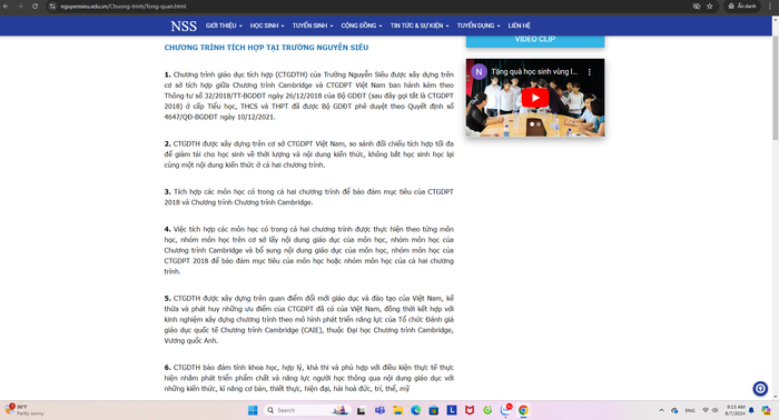 Ảnh chụp màn hình các Chương trình học được Nhà trường đăng tải trên website. Screenshot 2024-08-07 091551.png