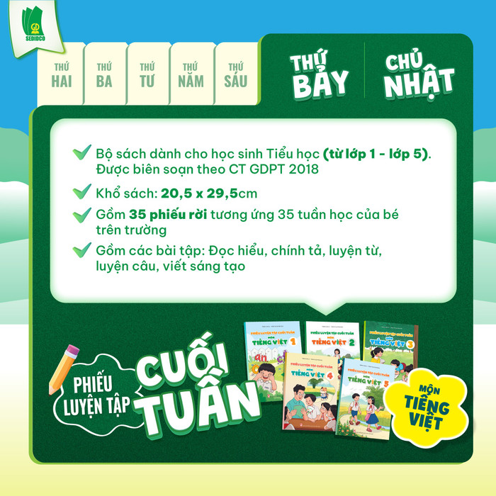 Bộ sách gồm 35 phiếu rời tương ứng với 35 tuần học của học sinh trên trường. anh 2.jpg