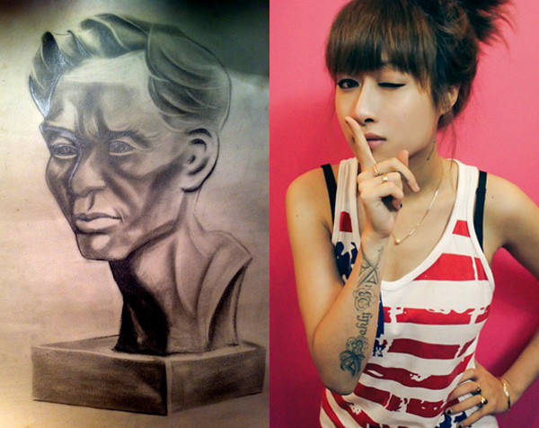 Nhìn bề ngoài, nhiều người nghĩ Bi là "dân chơi" vì ăn mặc khá ngầu nhưng thực chất đây lại là một nữ sinh học hành vô cùng chăm chỉ và tài ba. Bên cạnh ảnh Bi là bức vẽ từ lớp 10 của bạn ấy đã được giáo sư của Cambrigde Arts & Sciences khen ngợi. Nhìn bề ngoài, nhiều người nghĩ Bi là "dân chơi" vì ăn mặc khá ngầu nhưng thực chất đây lại là một nữ sinh học hành vô cùng chăm chỉ và tài ba. Bên cạnh ảnh Bi là bức vẽ từ lớp 10 của bạn ấy đã được giáo sư của Cambrigde Arts & Sciences khen ngợi.