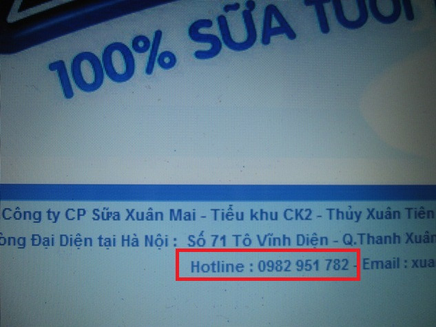 Gọi số điện thoại Hotline của Công ty CP sữa Xuân Mai cũng có nhiều nghi vấn?