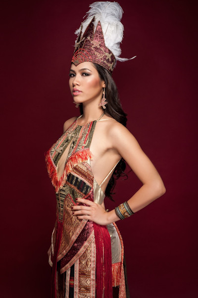 Khi diện trang phục này, cộng đồng mạng đã có nhiều ý kiến trái chiều. Bộ váy cùng phần xẻ giữa trước ngực của bộ trang phục được sử dụng chất liệu lụa, gấm… này khiến nhiều người không đồng tình vì nó quá hở hang, trái với sự kín đáo thường thấy của phụ nữ Việt Nam thời xưa. Trang phục này cũng bị nhận xét là "giống trang phục thường thấy trong các trò chơi điện tử hơn". Khi diện trang phục này, cộng đồng mạng đã có nhiều ý kiến trái chiều. Bộ váy cùng phần xẻ giữa trước ngực của bộ trang phục được sử dụng chất liệu lụa, gấm… này khiến nhiều người không đồng tình vì nó quá hở hang, trái với sự kín đáo thường thấy của phụ nữ Việt Nam thời xưa. Trang phục này cũng bị nhận xét là "giống trang phục thường thấy trong các trò chơi điện tử hơn".