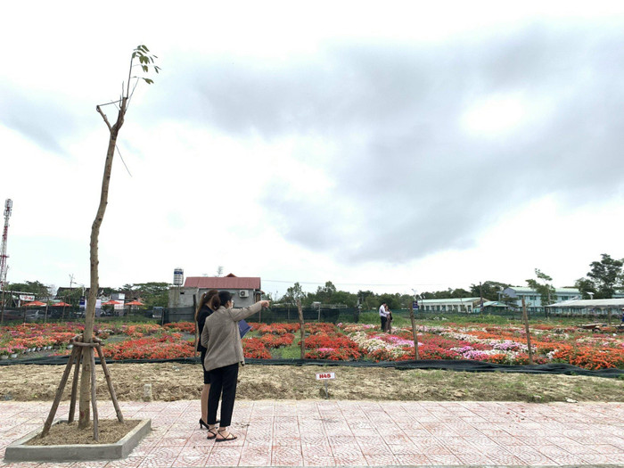 Khách hàng đi xem sản phẩm đất nền tại Cụm công nghiệp Tây An. Ảnh: GH Khách hàng đi xem sản phẩm đất nền tại Cụm công nghiệp Tây An. Ảnh: GH