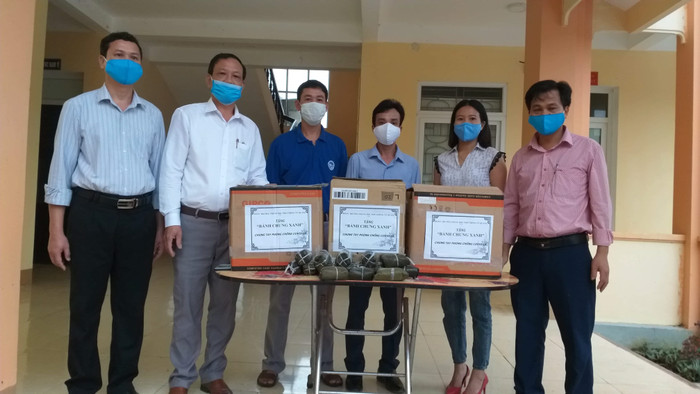 200 chiếc bánh chưng đã được trao tặng tới khu vực cách ly (ảnh do nhân vật cung cấp).