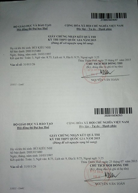 Thi được 27,5 điểm nhưng trượt Đại học vì không biết bố từng có tiền án ảnh 2 Thi được 27,5 điểm nhưng trượt Đại học vì không biết bố từng có tiền án ảnh 2