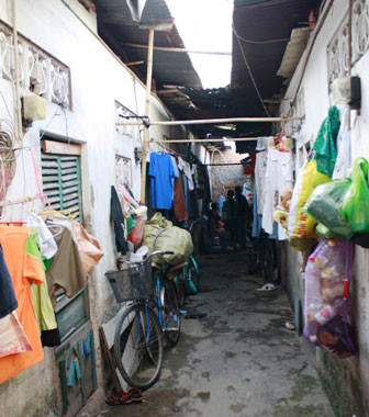 Khu nhà trọ, nơi bé Duy sinh ra và lớn lên