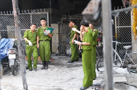 Hiện trường vụ cháy tại cây xăng khiến bé Duy thiệt mạng