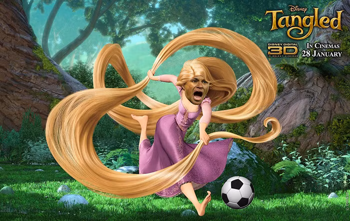 Neymar là nàng công chúa tóc dài đá bóng...