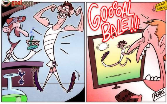 Họa sĩ Omani của Goal.com đã vẽ một biếm họa về chuyện cầu thủ chạy cánh người xứ Wales đang bị chỉ trích vì trốn chạy nhiệm vụ quốc gia với U23 Vương Quốc Anh tại thế vận hội Olympic mùa Hè 2012, London nhưng vẫn cùng với Spurs đi Mỹ du đấu, ra sân và ghi bàn trong trận giao hữu với LA Galaxy. Họa sĩ Omani của Goal.com đã vẽ một biếm họa về chuyện cầu thủ chạy cánh người xứ Wales đang bị chỉ trích vì trốn chạy nhiệm vụ quốc gia với U23 Vương Quốc Anh tại thế vận hội Olympic mùa Hè 2012, London nhưng vẫn cùng với Spurs đi Mỹ du đấu, ra sân và ghi bàn trong trận giao hữu với LA Galaxy.