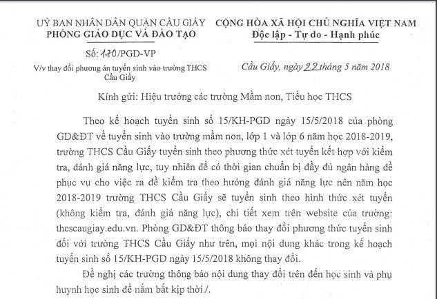 Những lưu ý quý hơn vàng khi đăng ký tuyển sinh lớp 1, lớp 6 tại Hà Nội ảnh 2 Những lưu ý quý hơn vàng khi đăng ký tuyển sinh lớp 1, lớp 6 tại Hà Nội ảnh 2