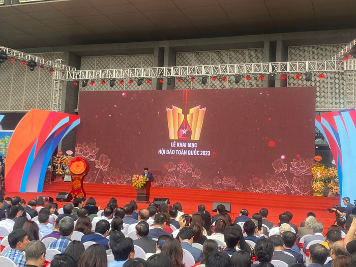 Lễ Khai mạc Hội Báo toàn quốc 2023. Ảnh: Mai Chi Lễ Khai mạc Hội Báo toàn quốc 2023. Ảnh: Mai Chi