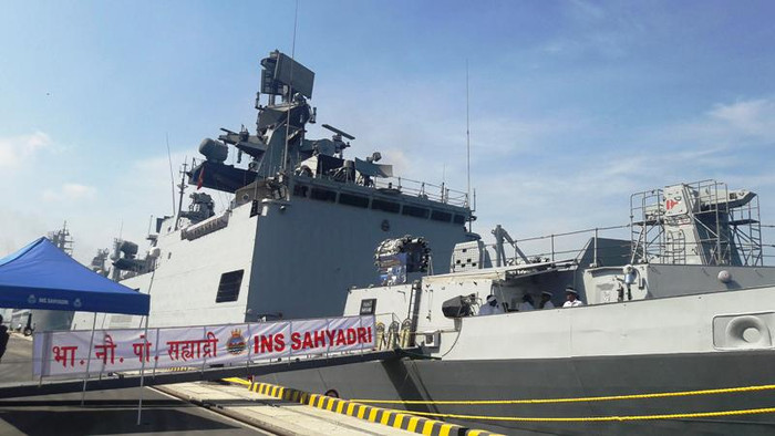 Tàu khu trục INS SAHYADRY lớp chiến hạm được phát triển từ lớp Talwar (thuộc Dự án 11356) mà Nga đóng cho Hải quân Ấn Độ.